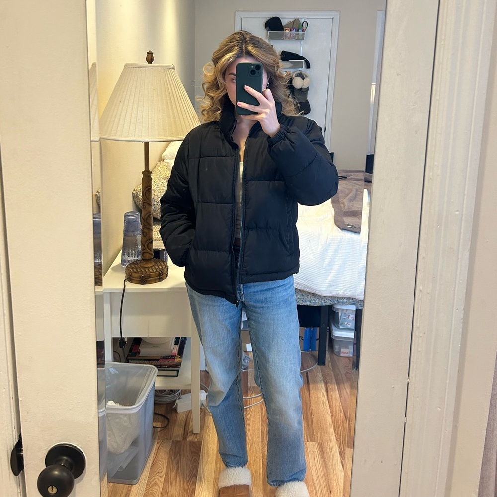 Forever 21 Black Puffer Coat